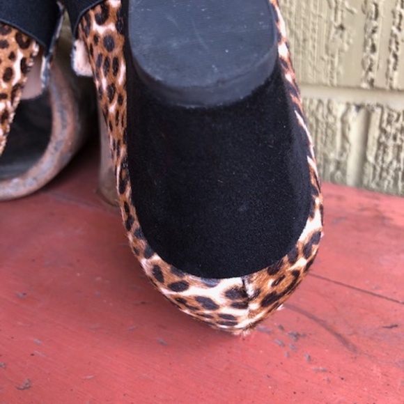 Women's Alex Marie, Cowhide Leather, Leopard Wedge Shoes 9M - Picture 9 of 10